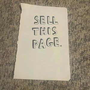 “Sell this page” out of the “wreck this journal” by keri smith